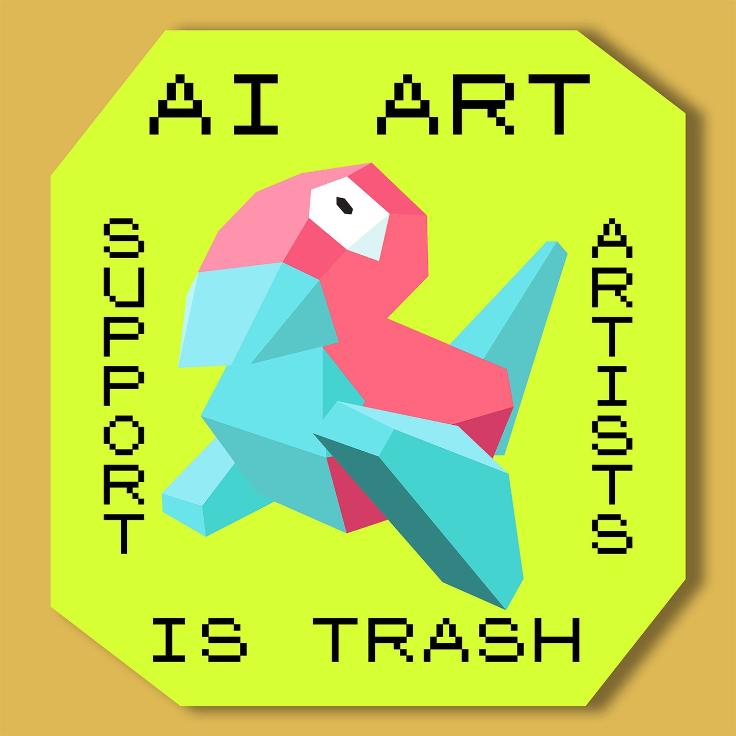 AI Art is Trash Vinyl Sticker