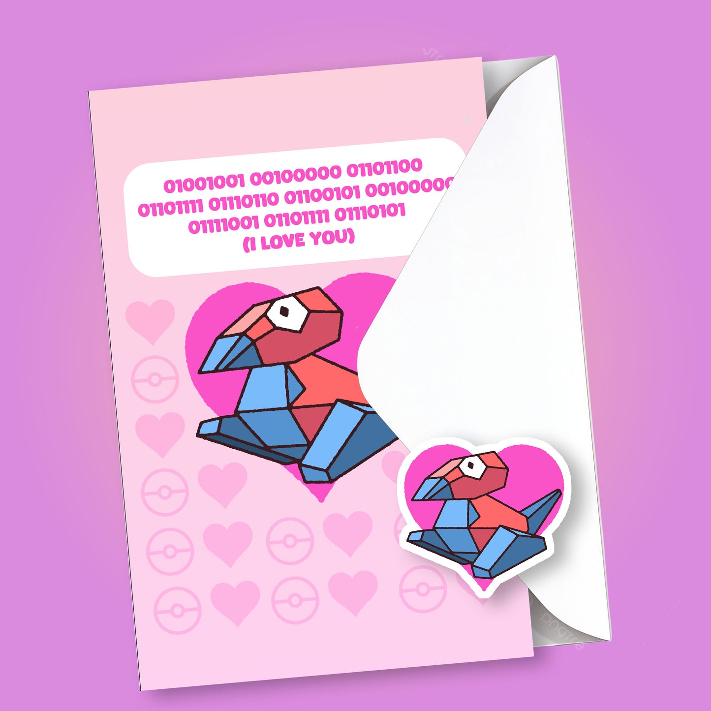 Porygon Valentine's Day Card