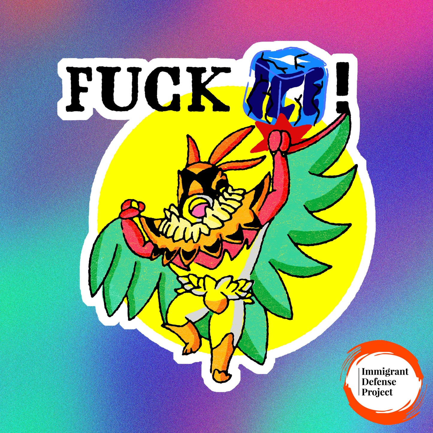 F ICE Mega Hawlucha Vinyl Sticker