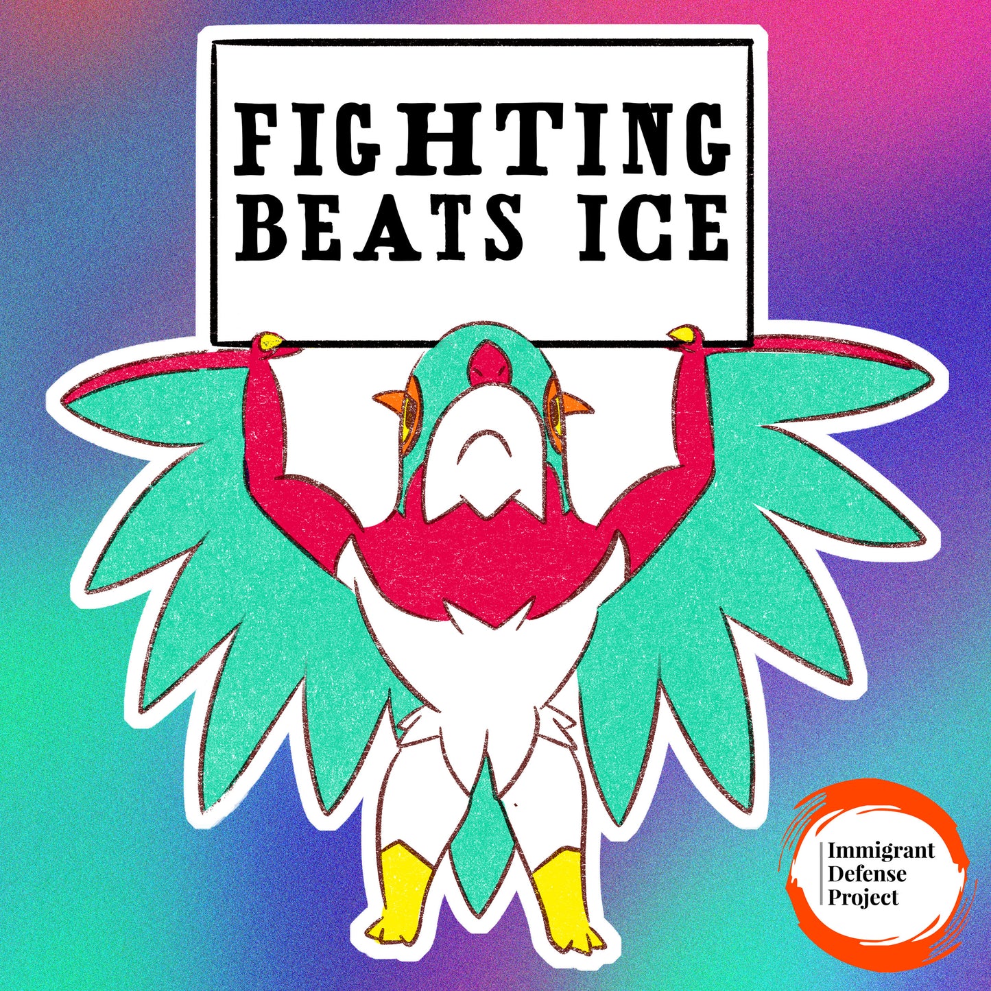 F ICE Hawlucha Vinyl Sticker
