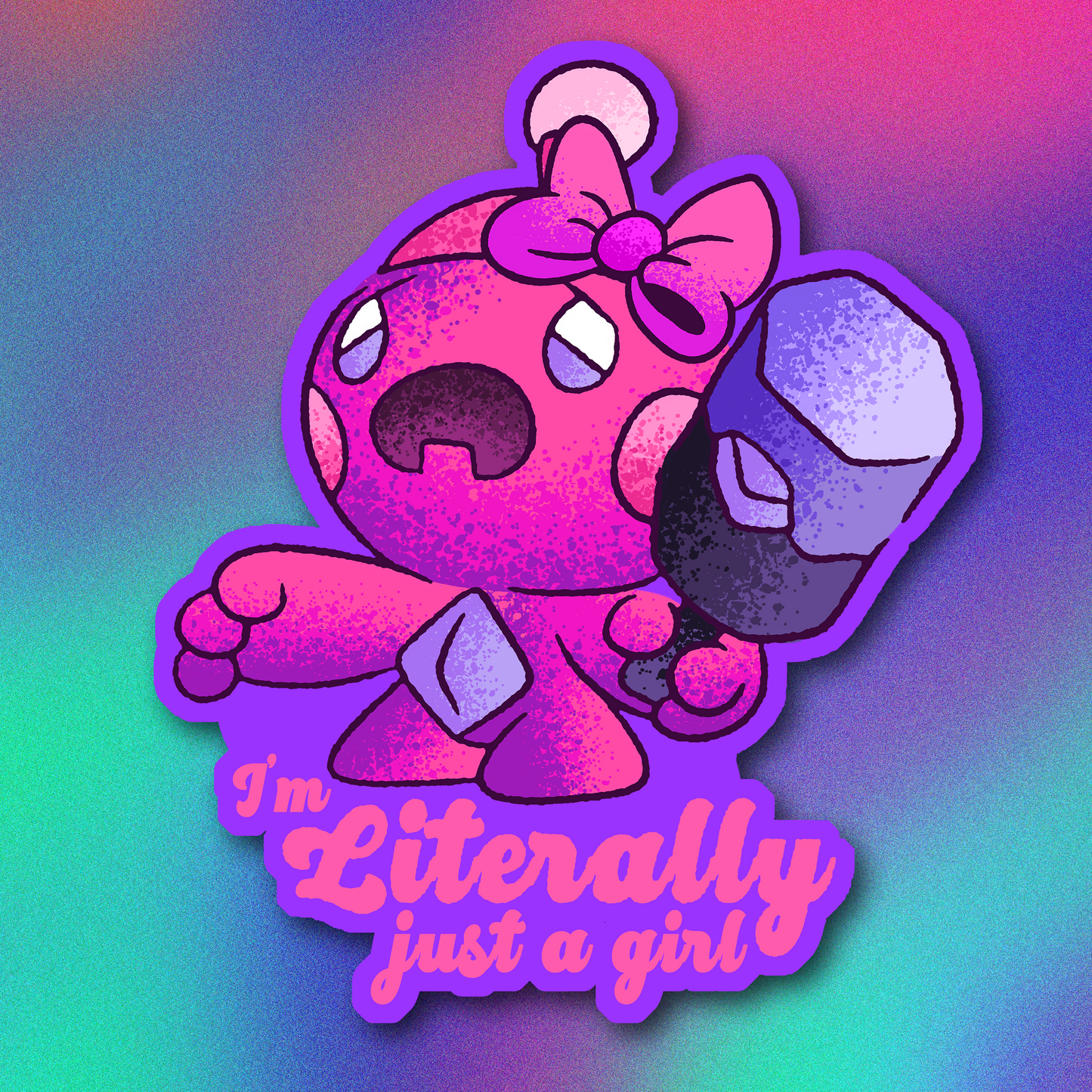 Tinkatink I'm Just a Girl Vinyl Sticker