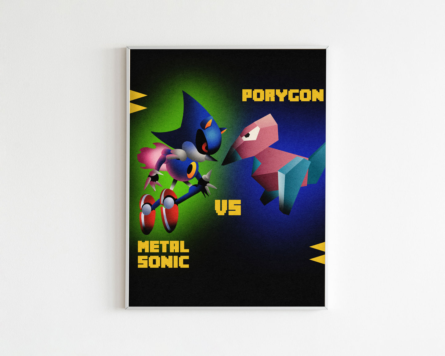 Metal Sonic vs Porygon Art Print