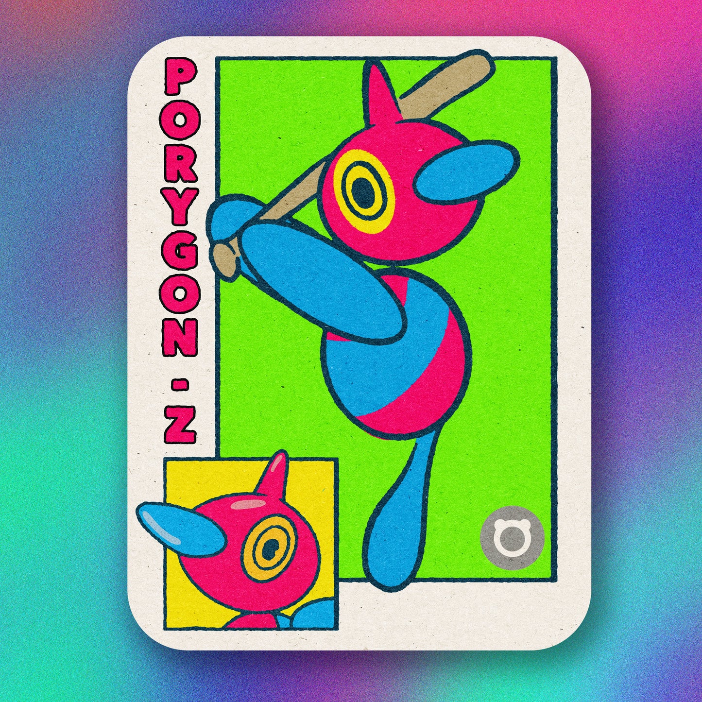 Porygon-z Baseball Card Vinyl Sticker