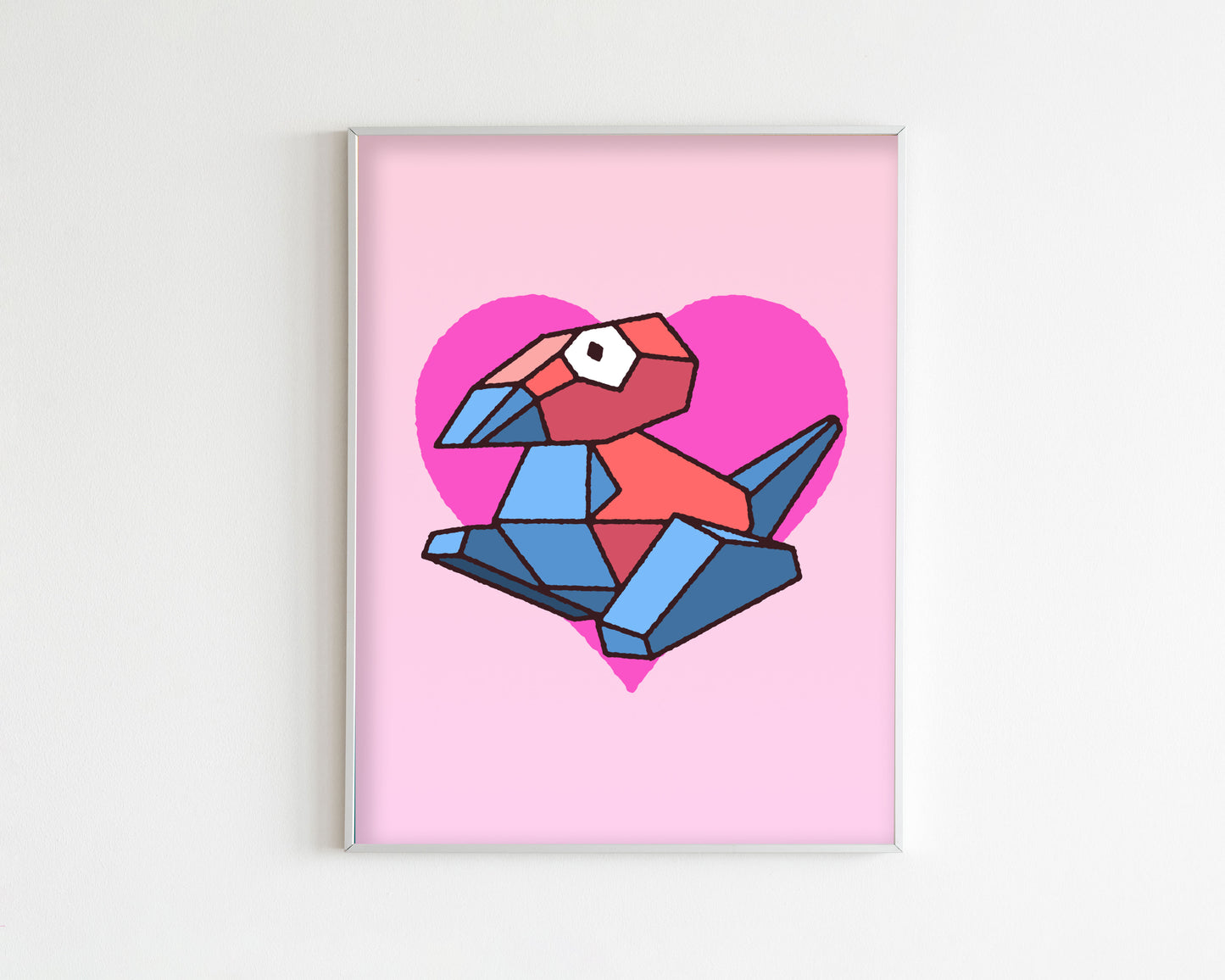 Porygon Heart Art Print