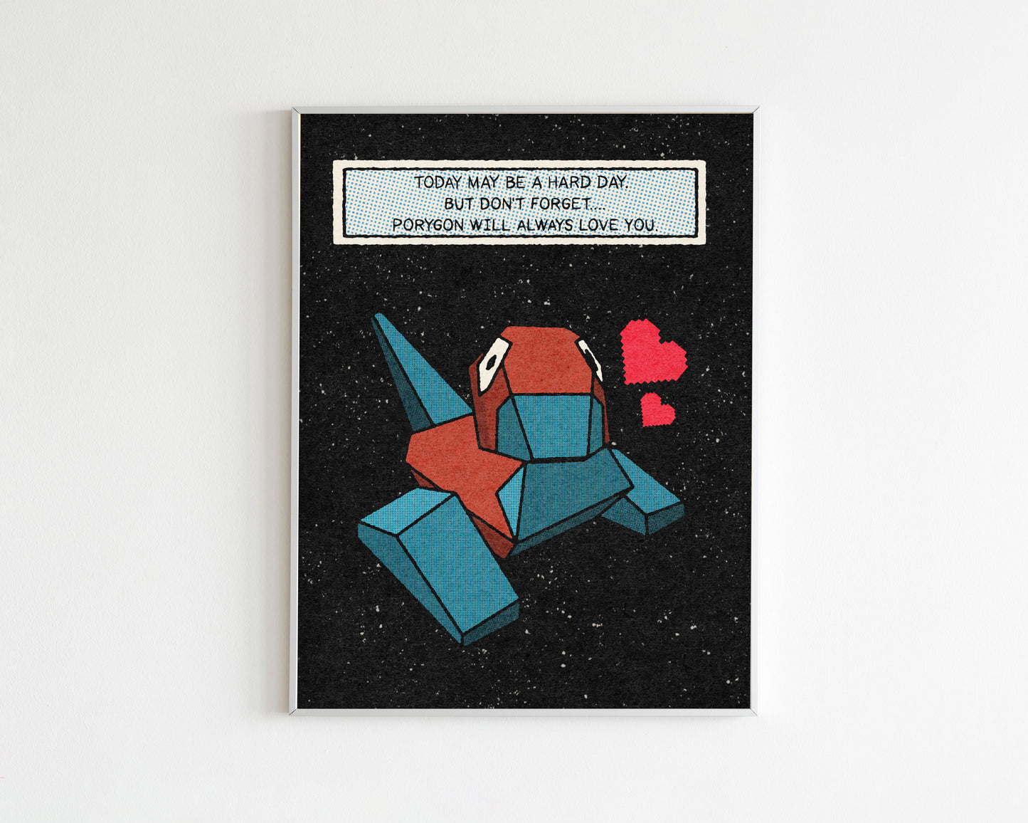Porygon Loves You Art Print
