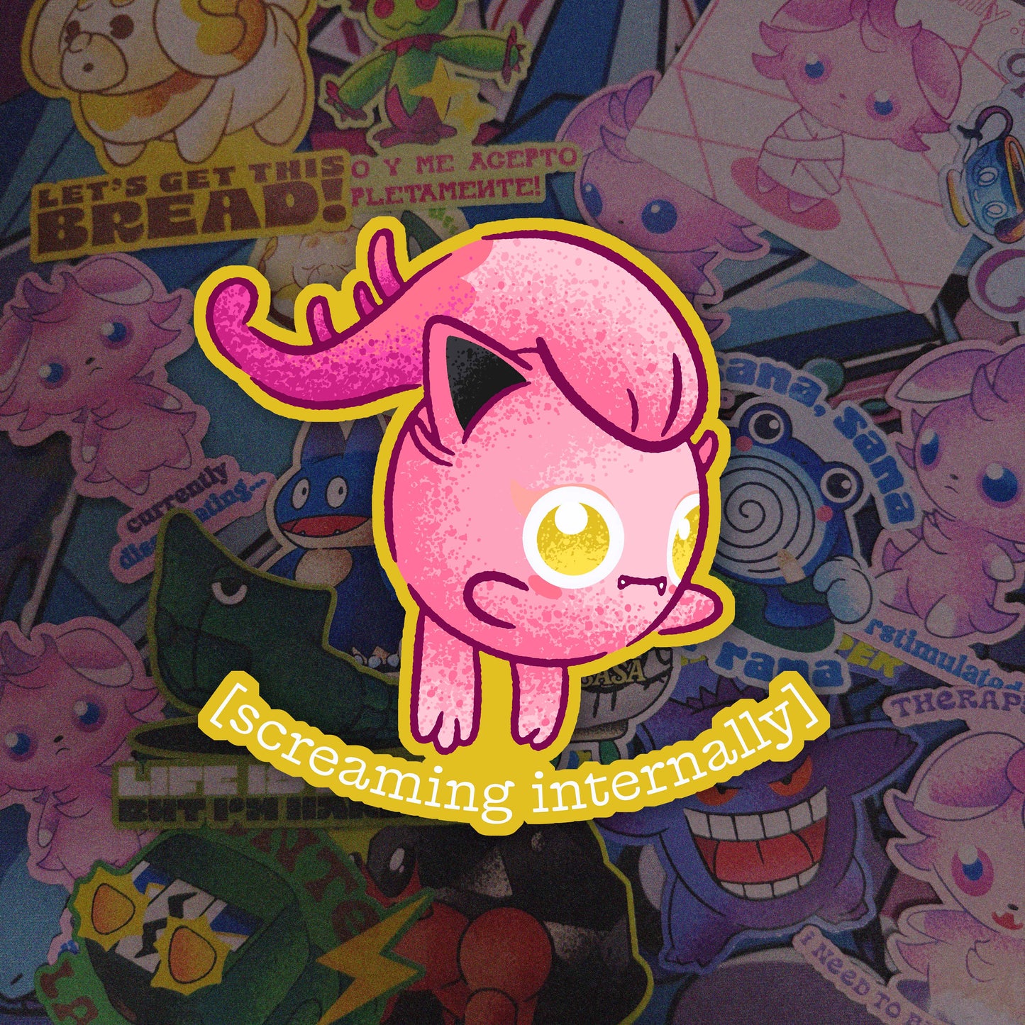 Scream Tail Screaming Internally Vinyl Sticker