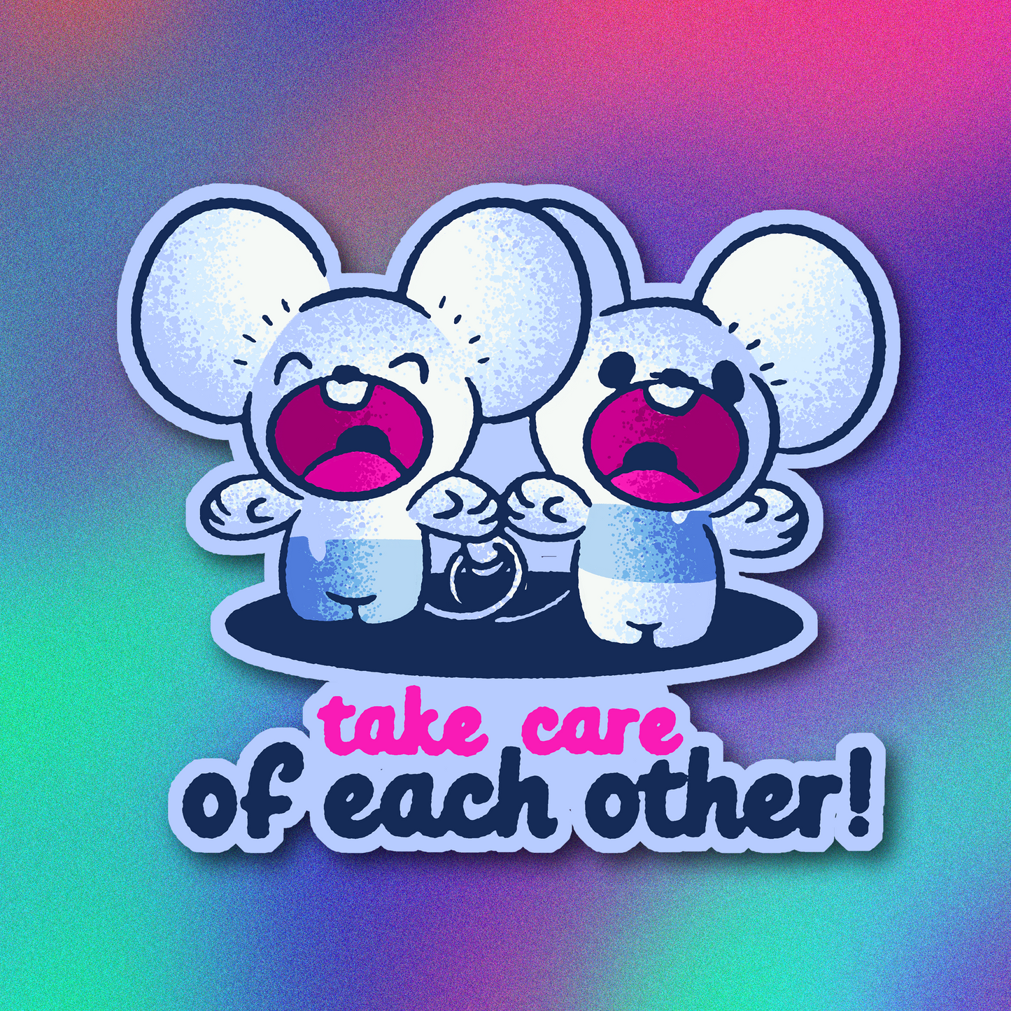 Tandemaus Take Care of Each Other Vinyl Sticker