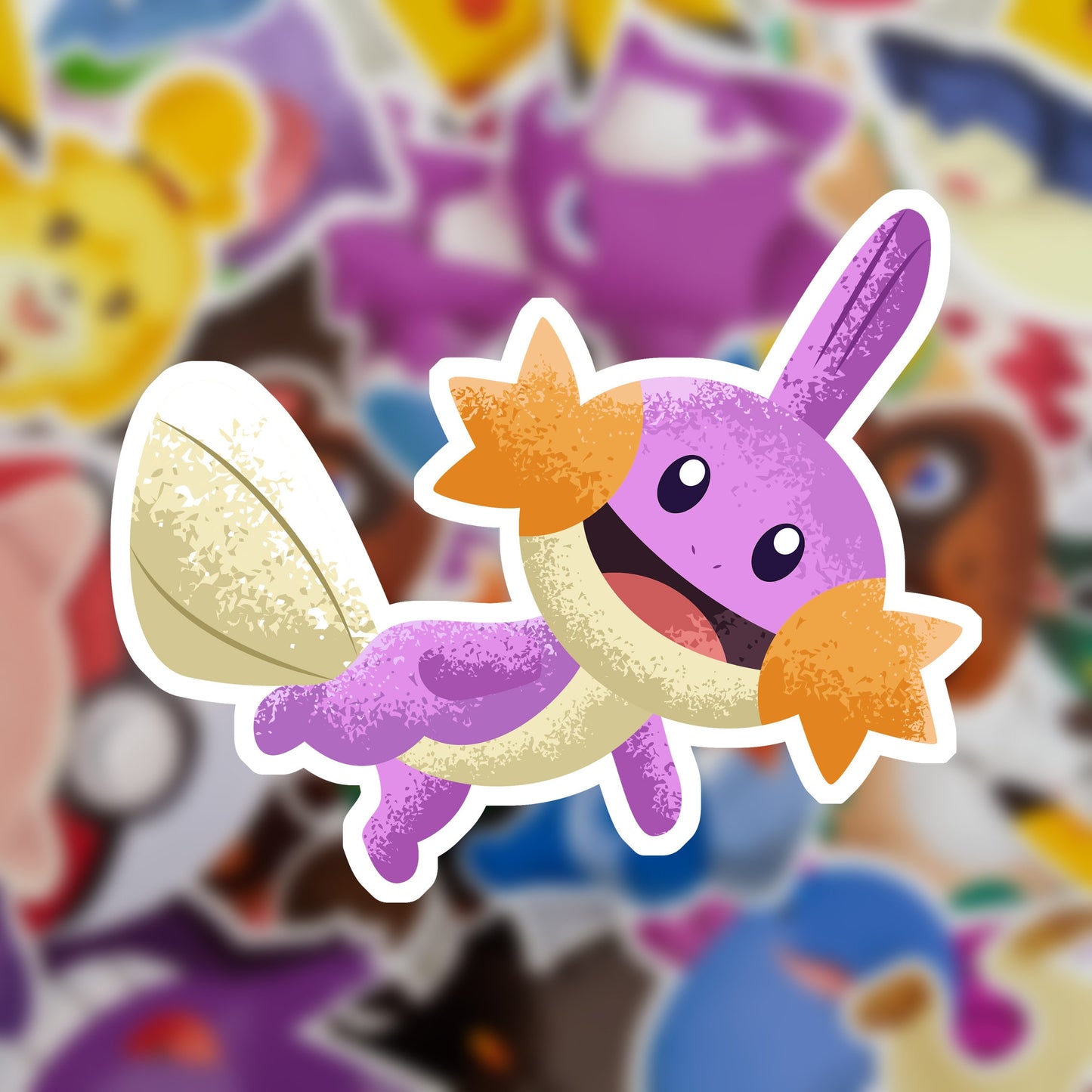 Shiny Mudkip Fish Vinyl Sticker