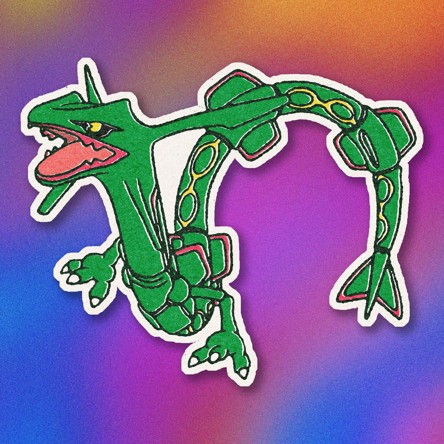 Rayquaza Japanese Vinyl Sticker
