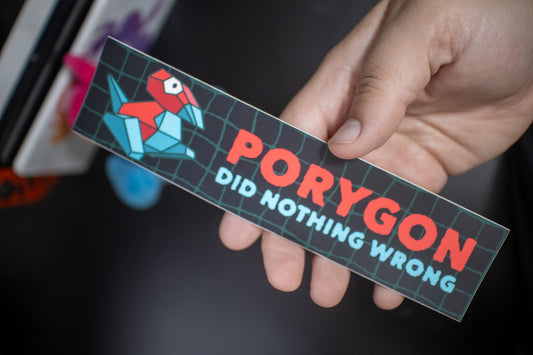 Porygon Did Nothing Wrong Vinyl Bumper Sticker