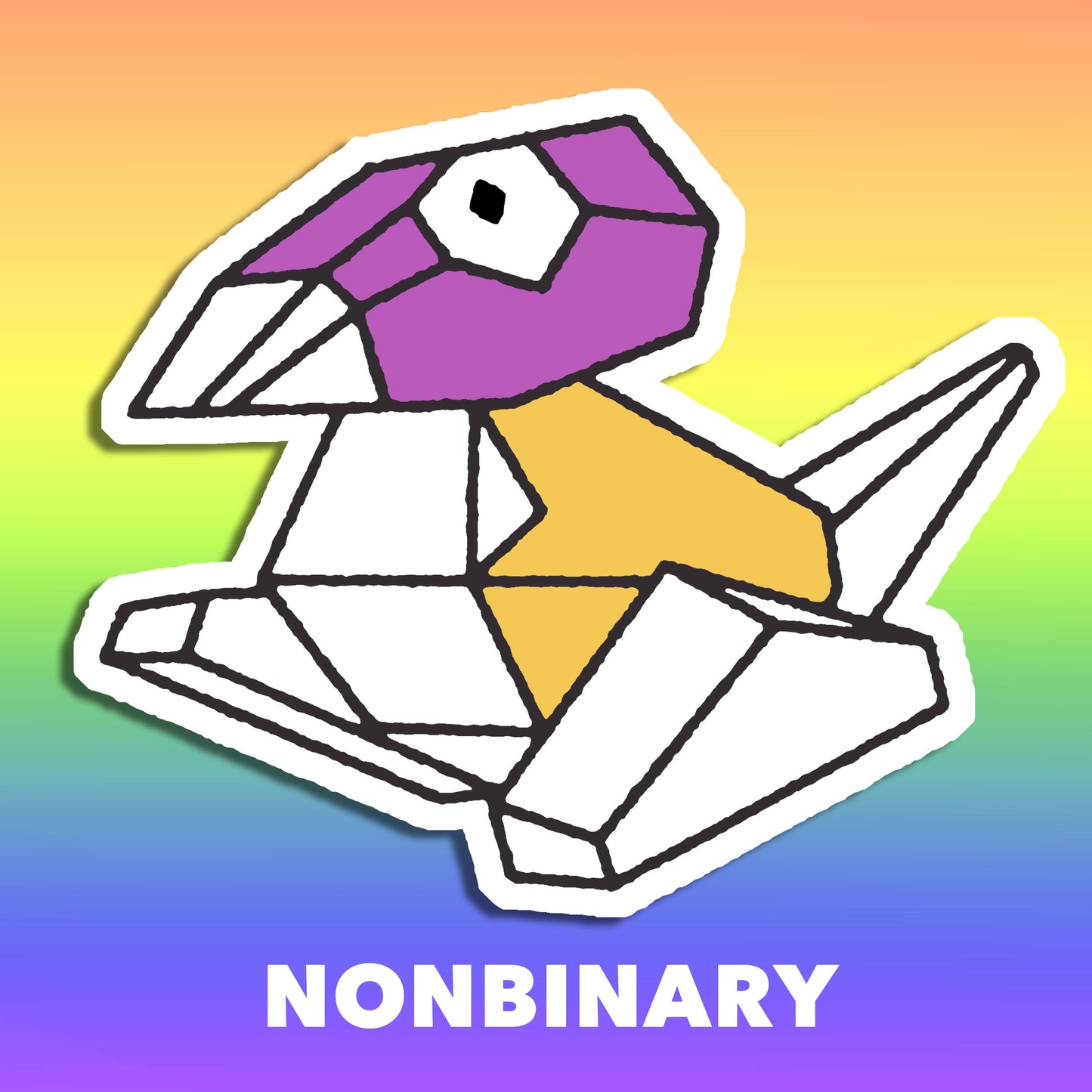 Porygon Pride Vinyl Sticker