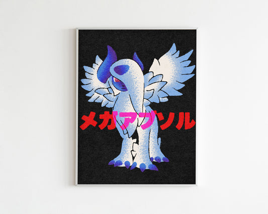 Mega Absol Art Print