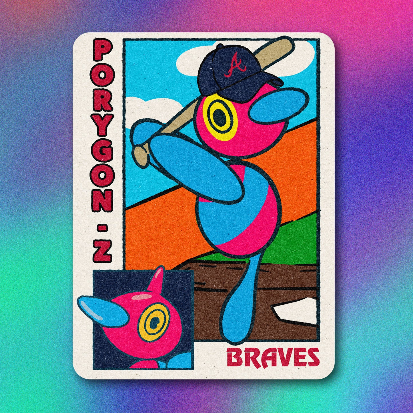 Porygon-z MLB Baseball Card Vinyl Sticker