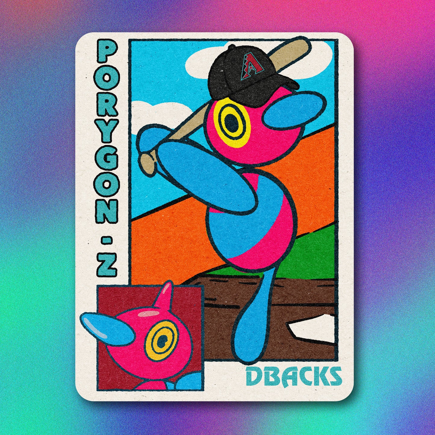 Porygon-z MLB Baseball Card Vinyl Sticker