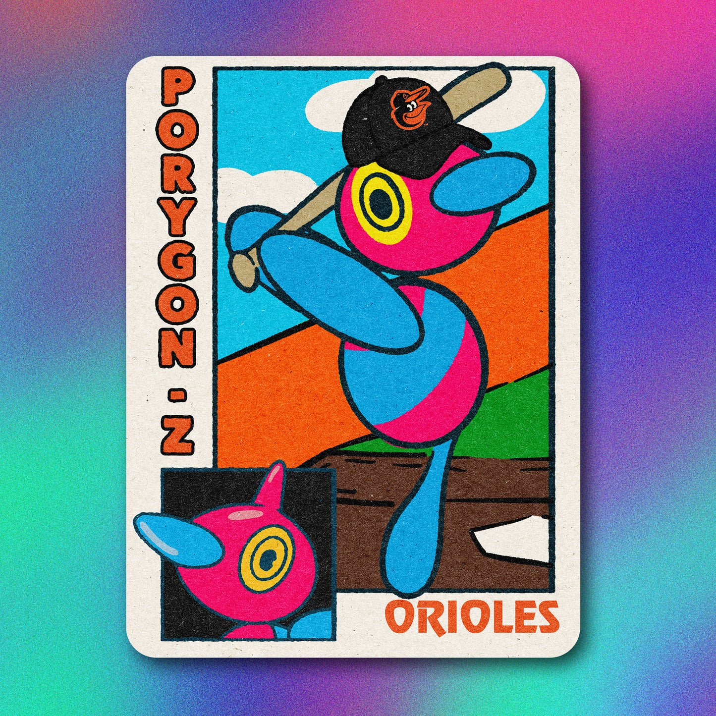 Porygon-z MLB Baseball Card Vinyl Sticker