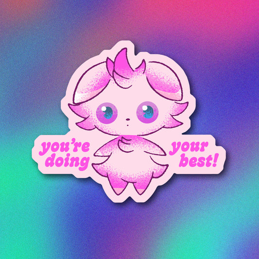 You're Doing Your Best Shiny Espurr Vinyl Sticker