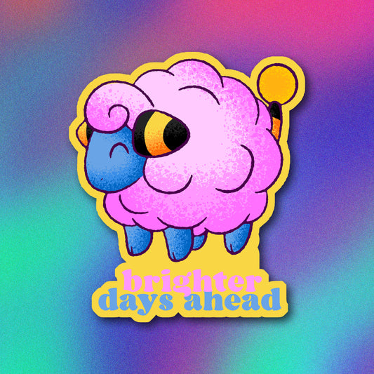 Brighter Days Ahead Shiny Mareep Vinyl Sticker