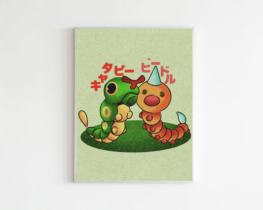 Caterpie Weedle Art Print