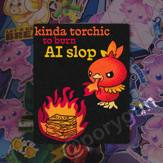 Burn AI Slop Vinyl Sticker