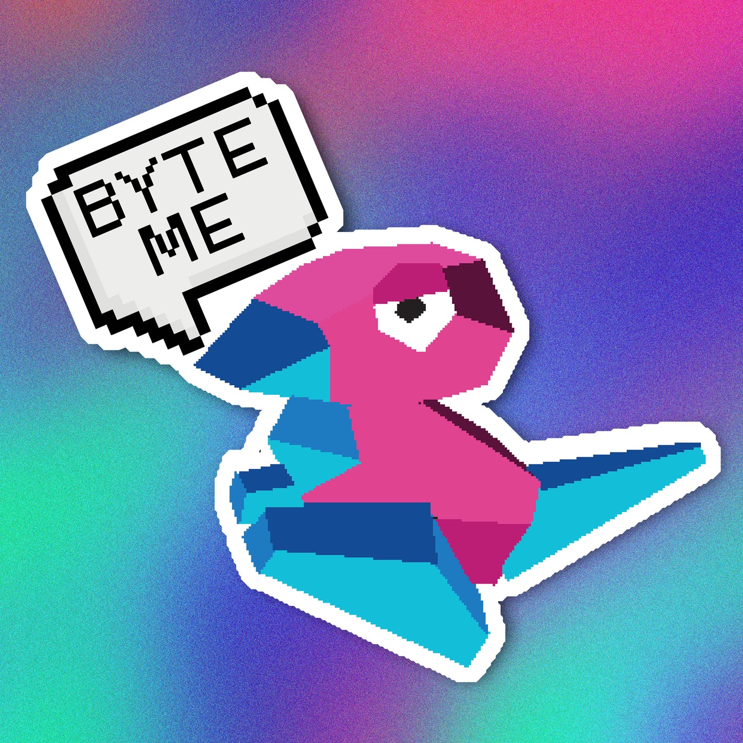 Porygon Byte Me Vinyl Sticker