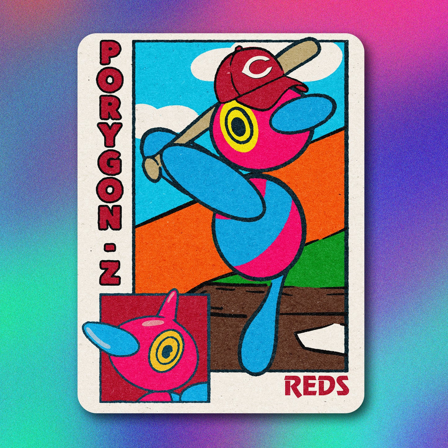 Porygon-z MLB Baseball Card Vinyl Sticker