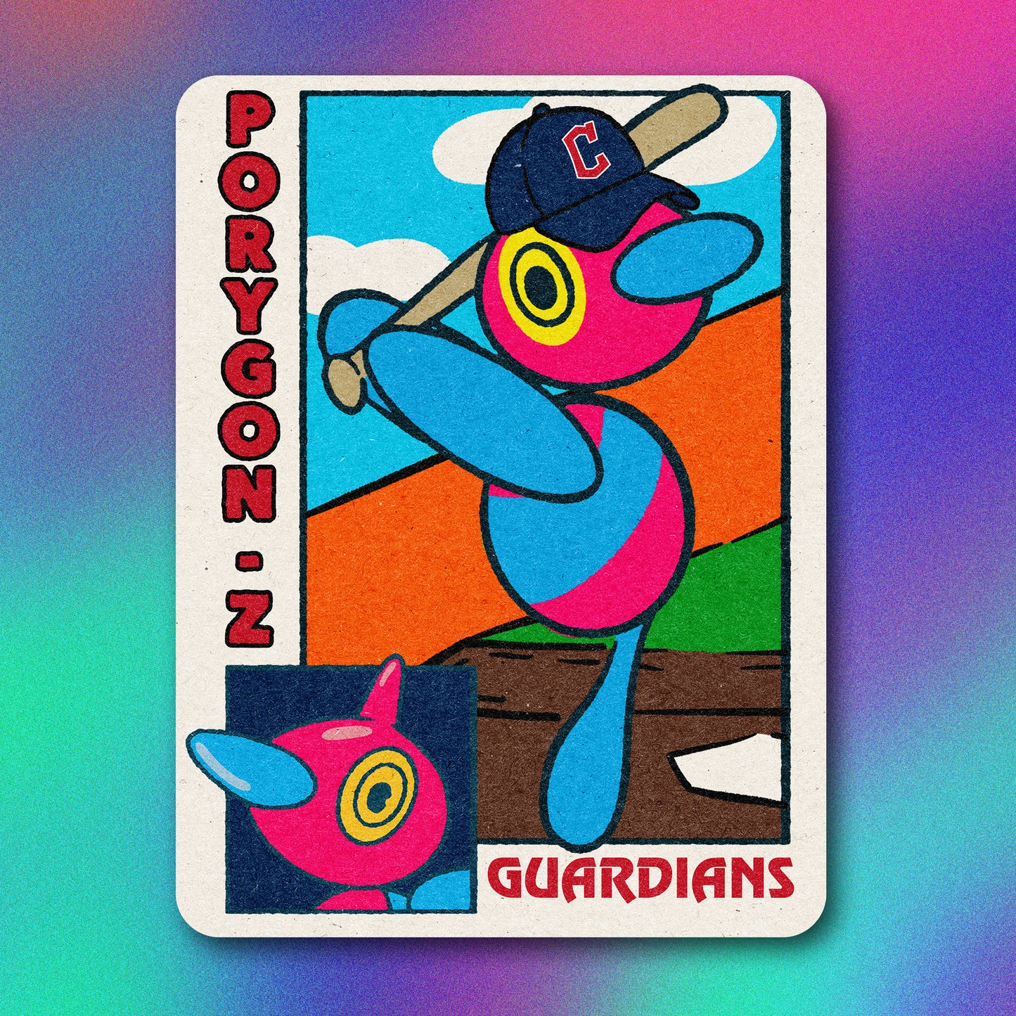Porygon-z MLB Baseball Card Vinyl Sticker