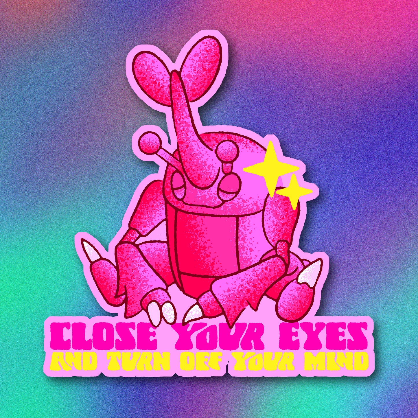 Shiny Heracross Close your Eyes and Turn Off your Mind Vinyl Sticker