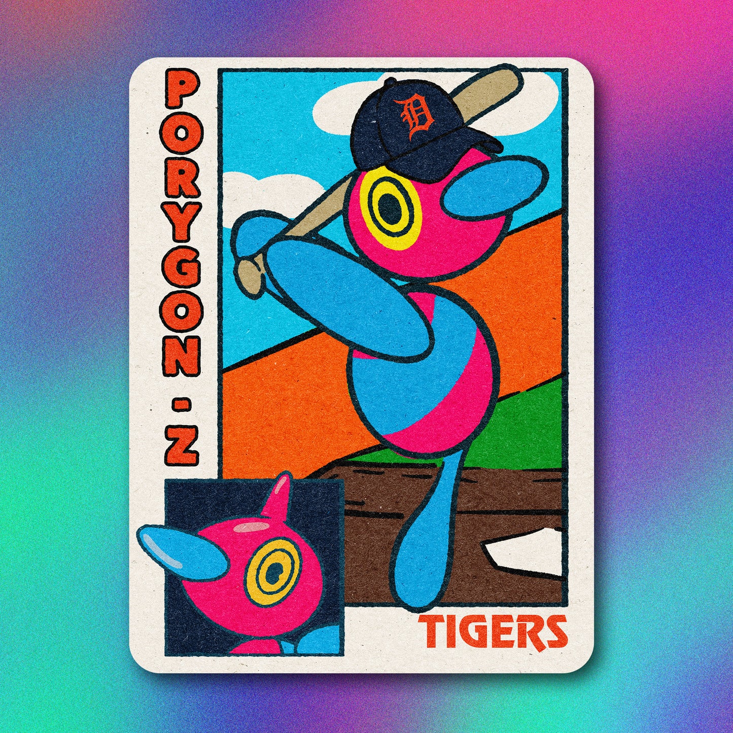 Porygon-z MLB Baseball Card Vinyl Sticker