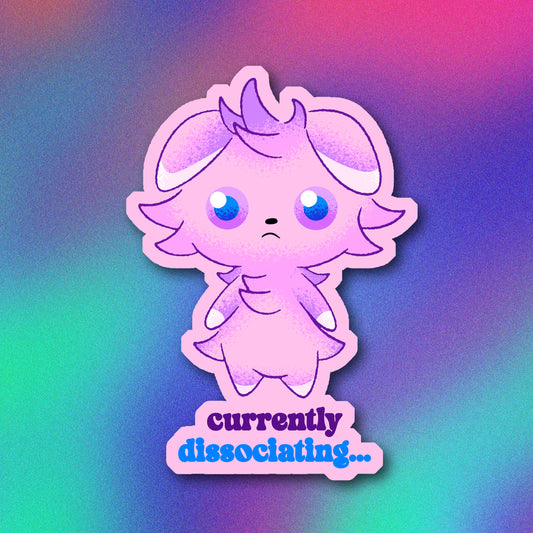Shiny Espurr Dissociating Vinyl Sticker