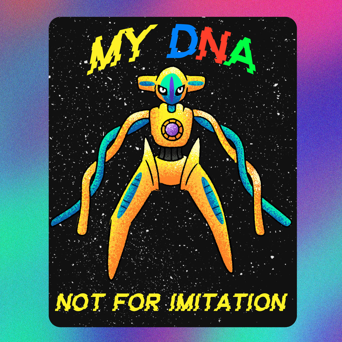 Shiny Deoxys DNA Vinyl Sticker