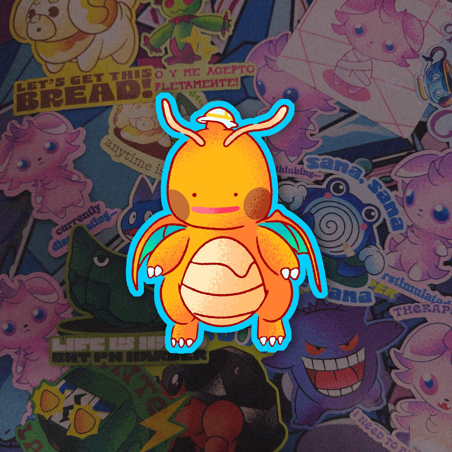Ditto Dragonite Vinyl Sticker