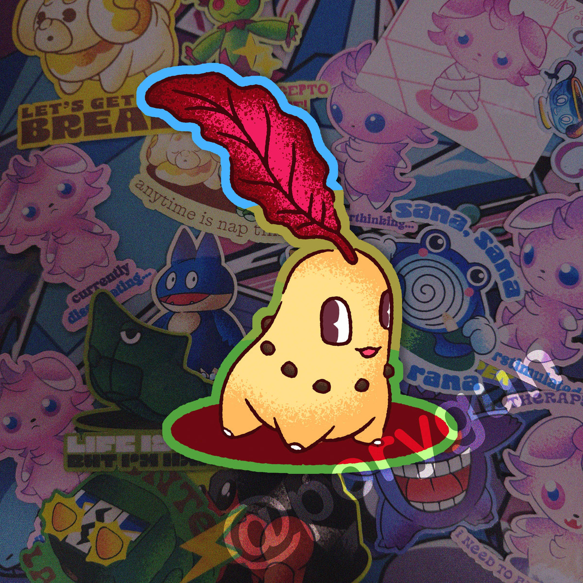 Fall Chik Vinyl Sticker