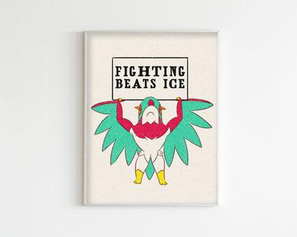 F ICE Mega Hawlucha Art Print