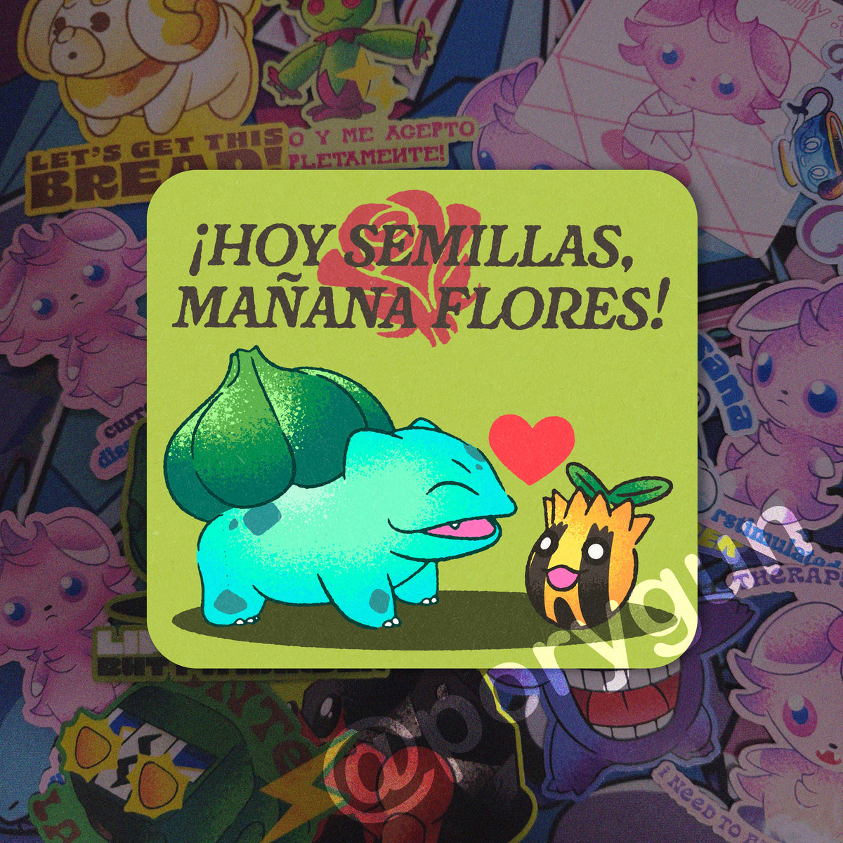 Hoy Semillas, Manana Flores Vinyl Sticker