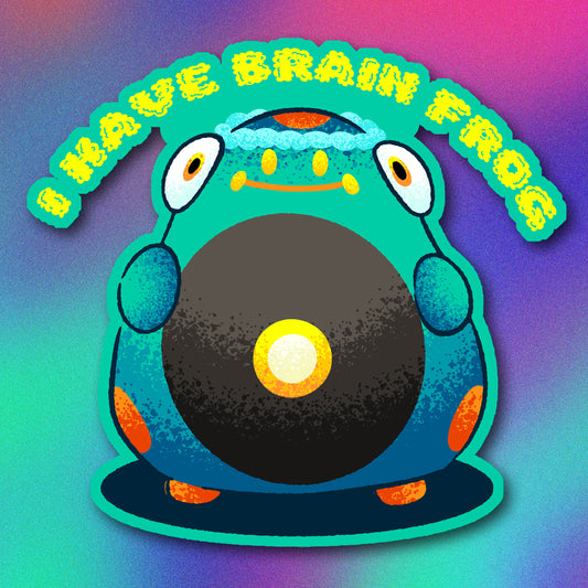 Bellibolt Brain Frog Vinyl Sticker