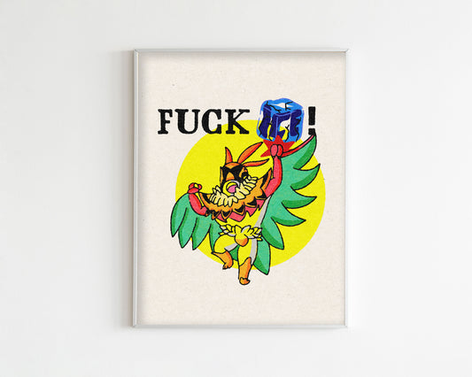 F ICE Mega Hawlucha Art Print