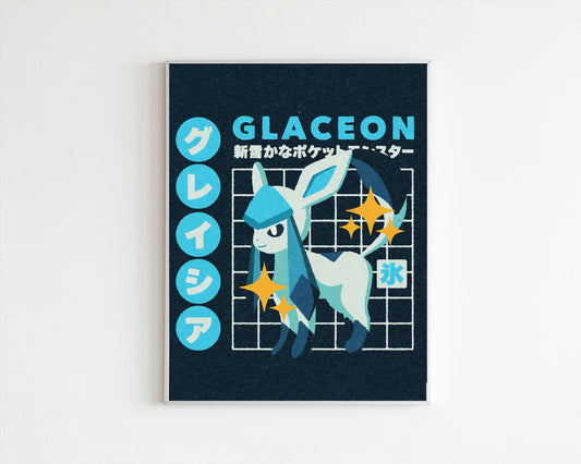 Shiny Glaceon Ad Art Print