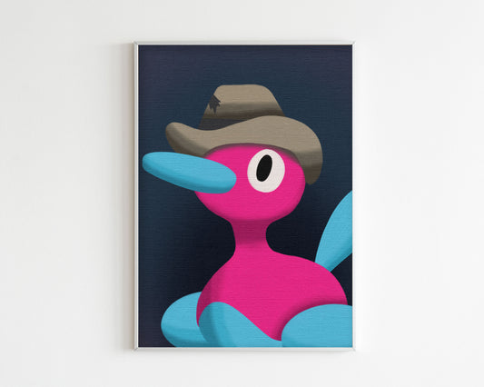 Porygon2 with Gray Felt Hat Print