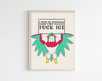 F ICE Mega Hawlucha Art Print