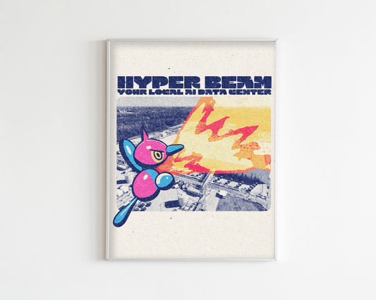 Hyper Beam Your Local AI Data Center Art Print