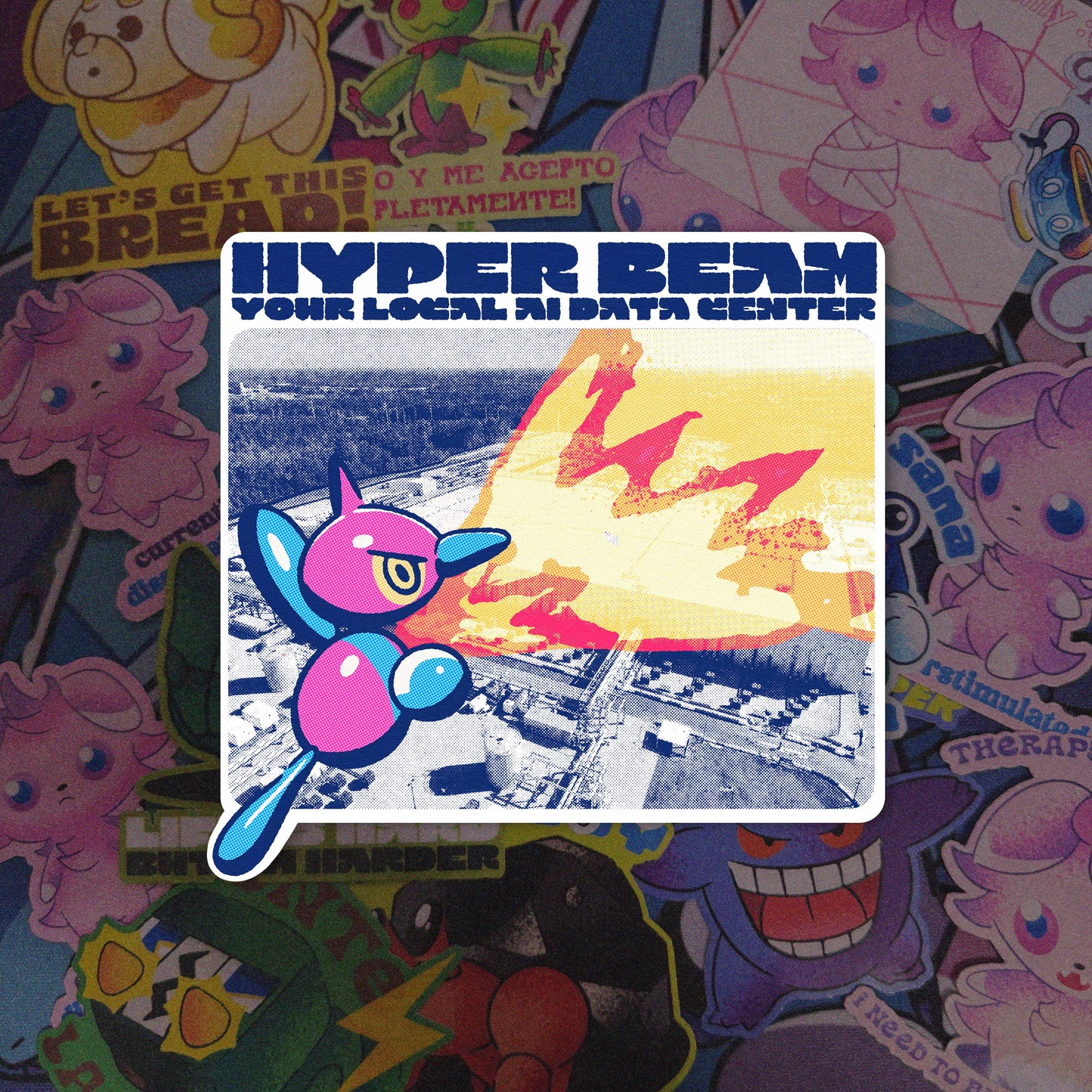 Hyper Beam Your Local AI Data CenterVinyl Sticker