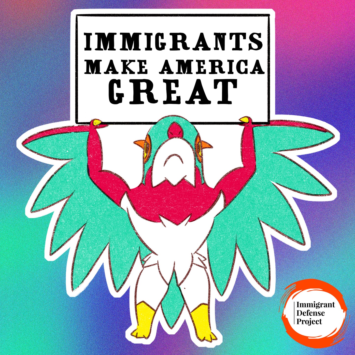 F ICE Hawlucha Vinyl Sticker