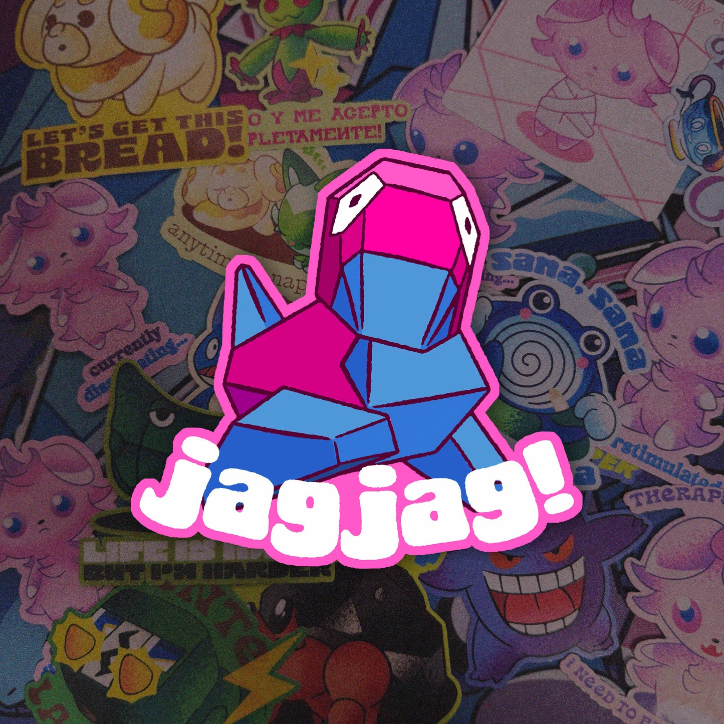 Porygon Jagjag! Vinyl Sticker