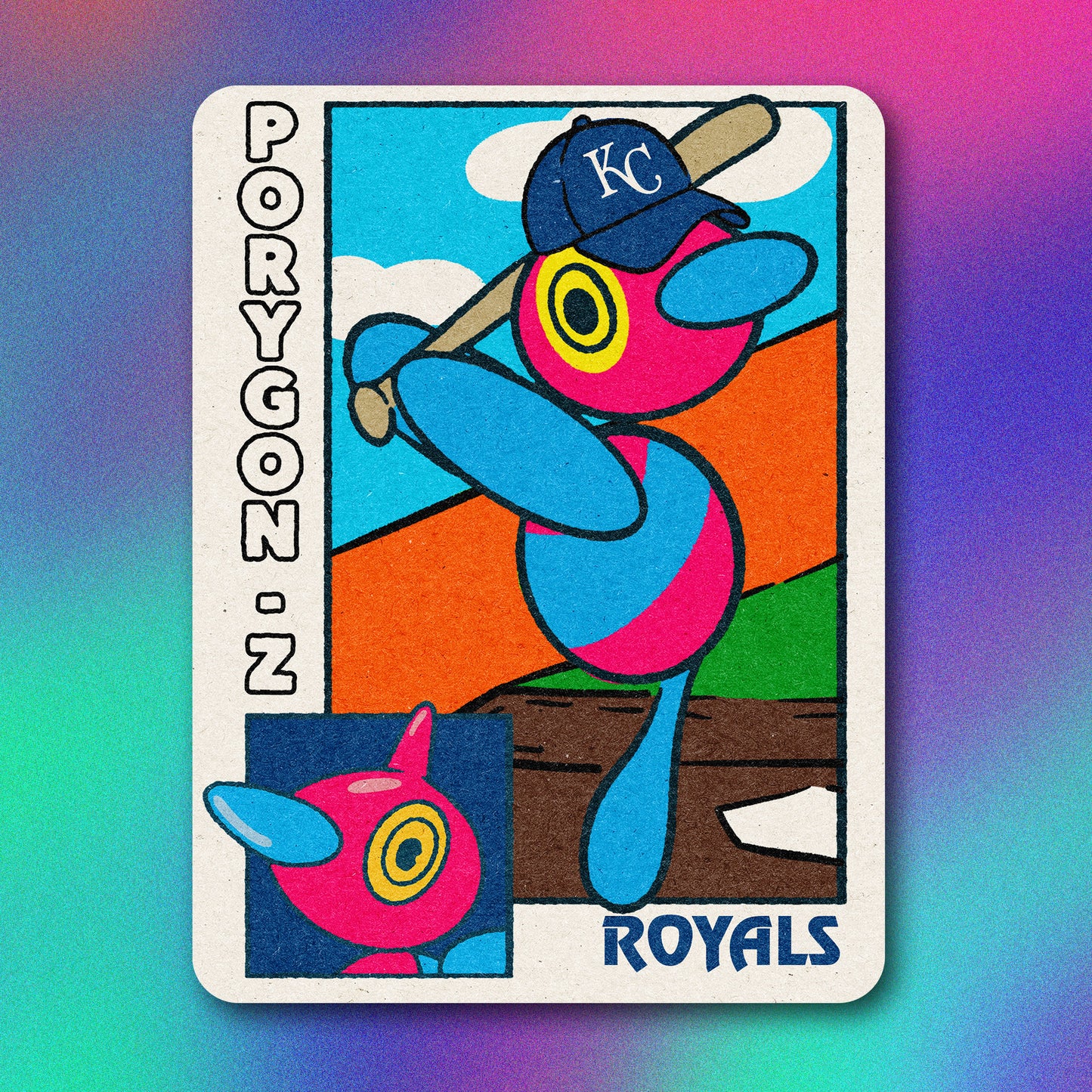 Porygon-z MLB Baseball Card Vinyl Sticker