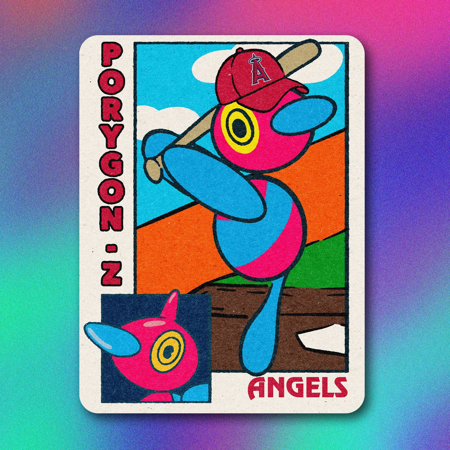 Porygon-z MLB Baseball Card Vinyl Sticker