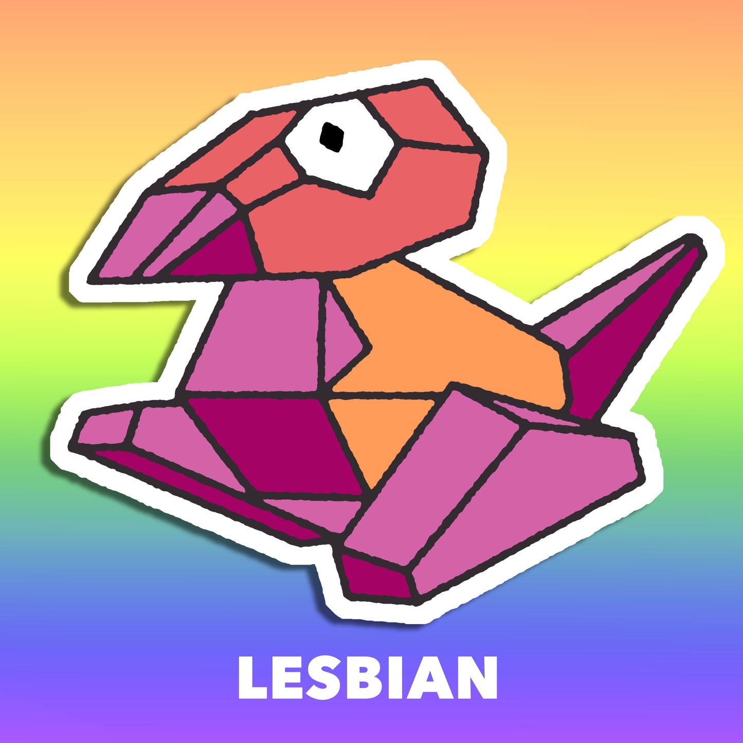 Porygon Pride Vinyl Sticker