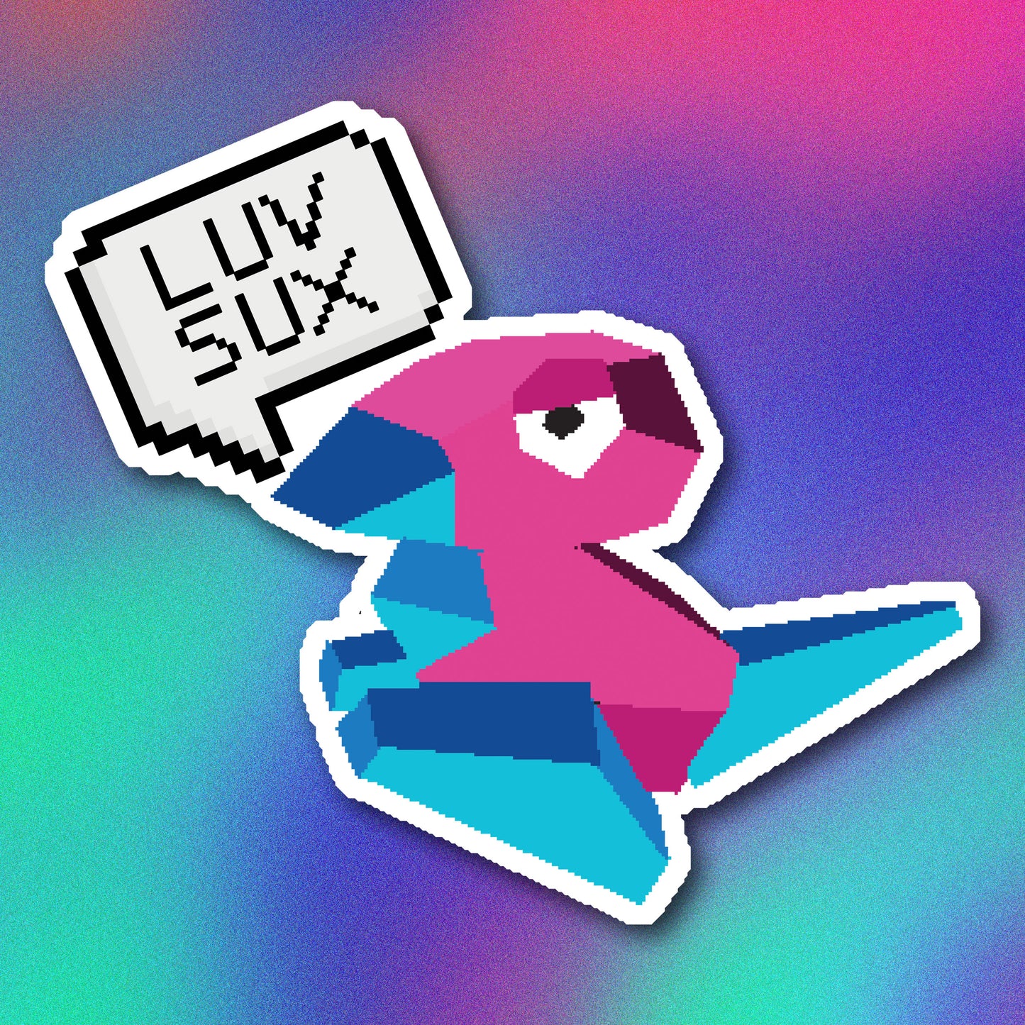 Porygon Luv Sux Vinyl Sticker