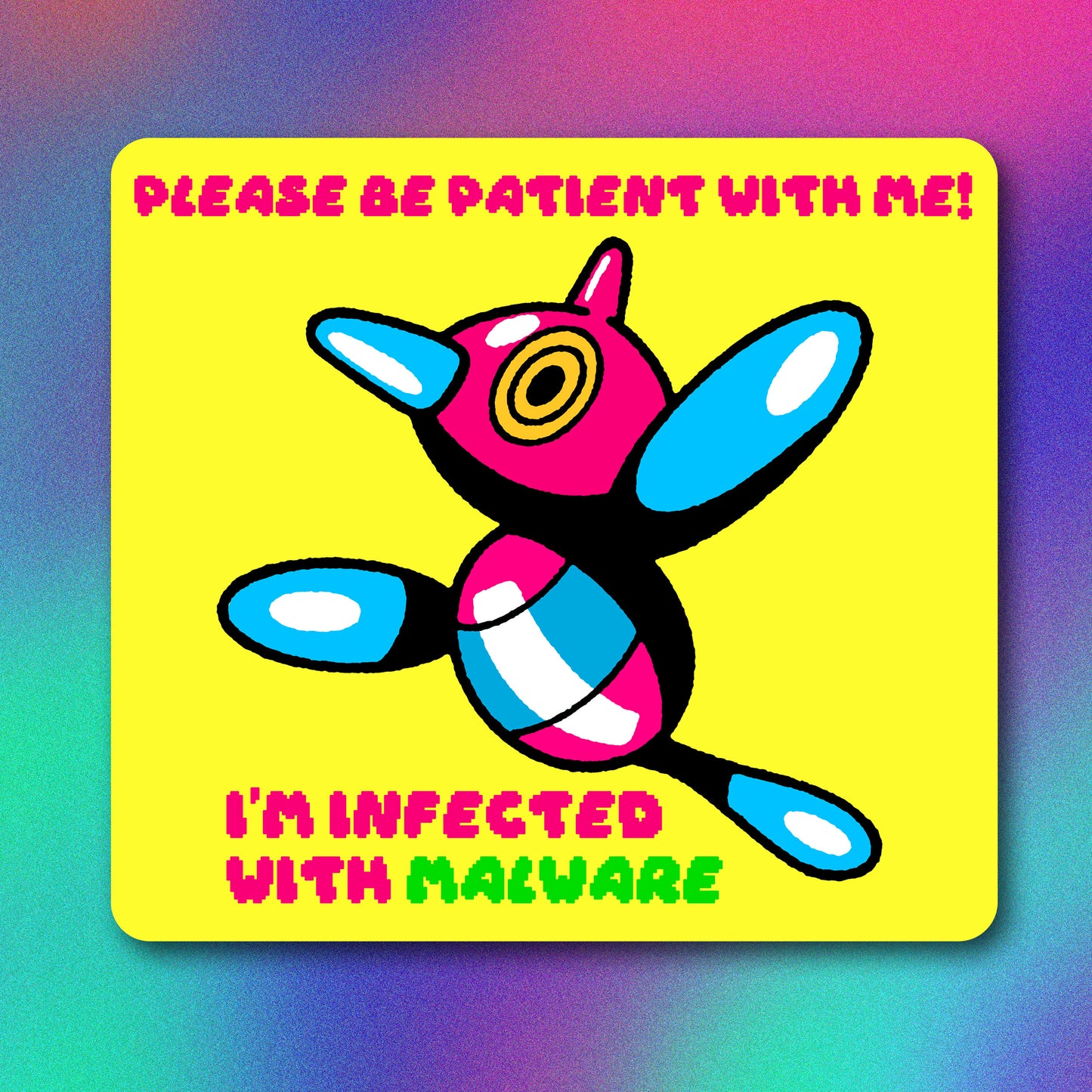 Porygon-z Malware Vinyl Sticker