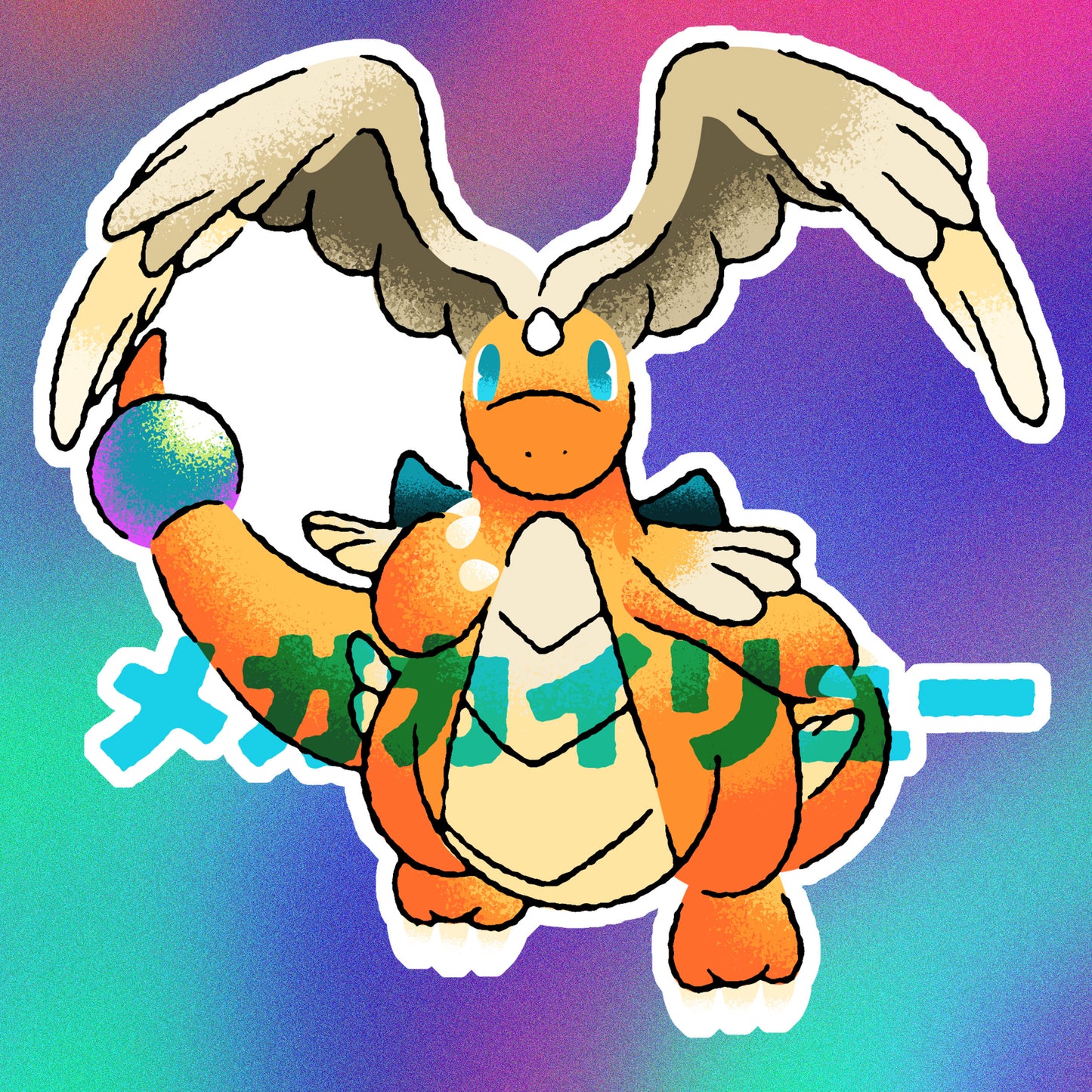 Mega Dragonite Vinyl Sticker