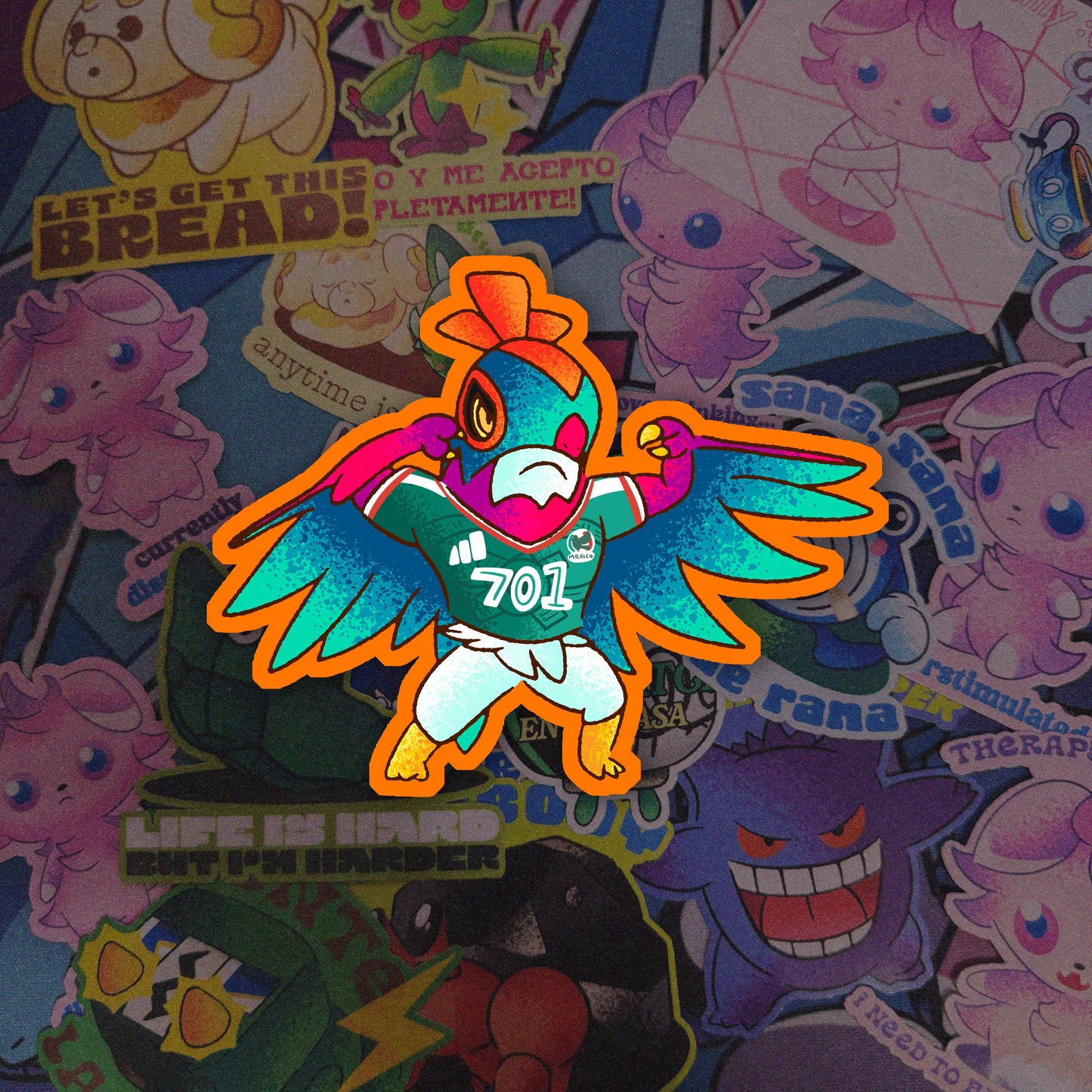 Hawlucha Mexico Vinyl Sticker